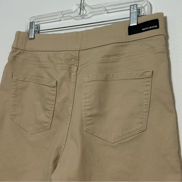 DKNY Tan High Waist Shorts Casual Cotton Blend Size Large - Picture 4 of 6